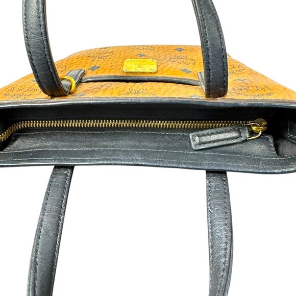 MCM Anya Zip Top Leather Mini Shopper Crossbody Handbag - Picture 5 of 14